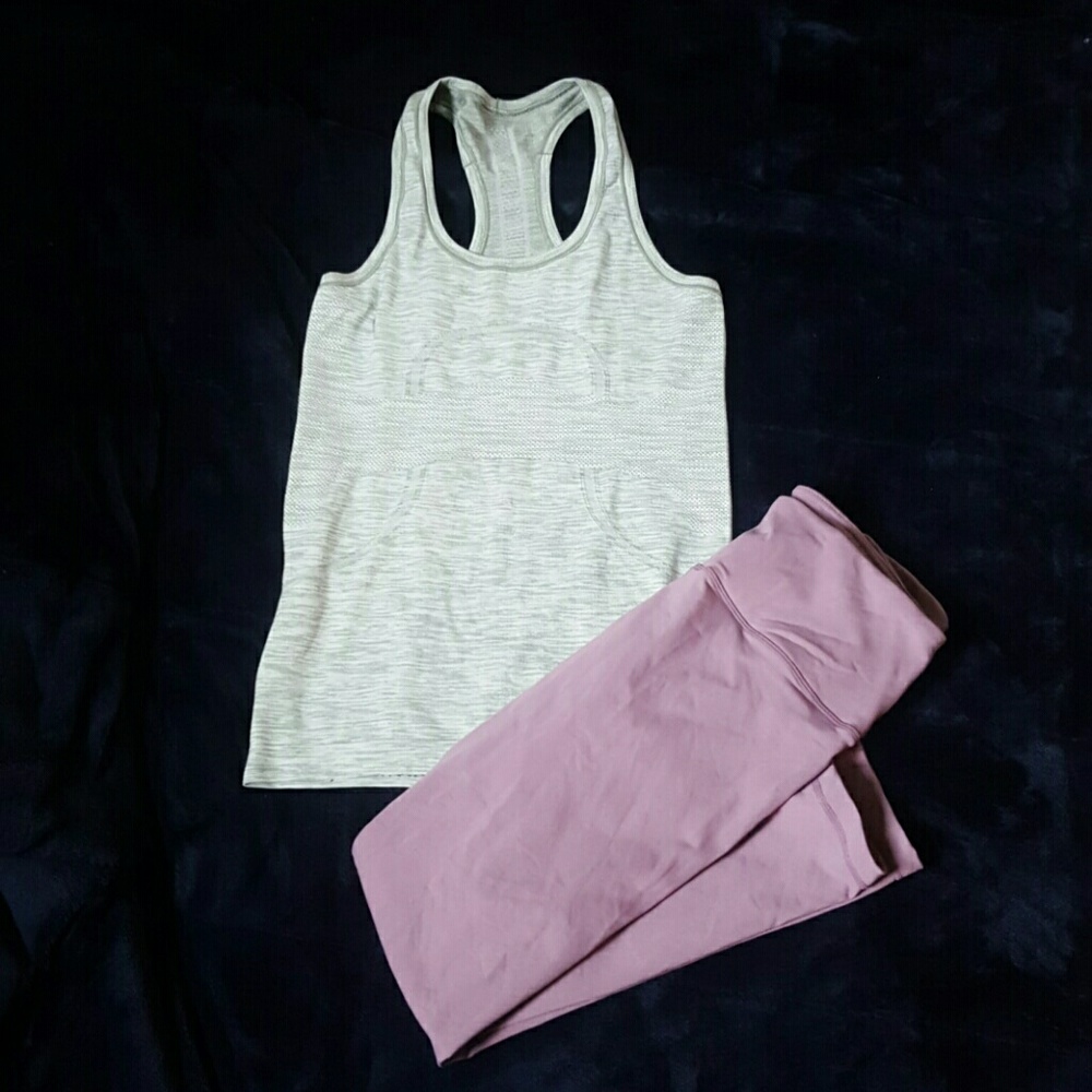 Lululemon tank + 90 degree leggingd outfit
